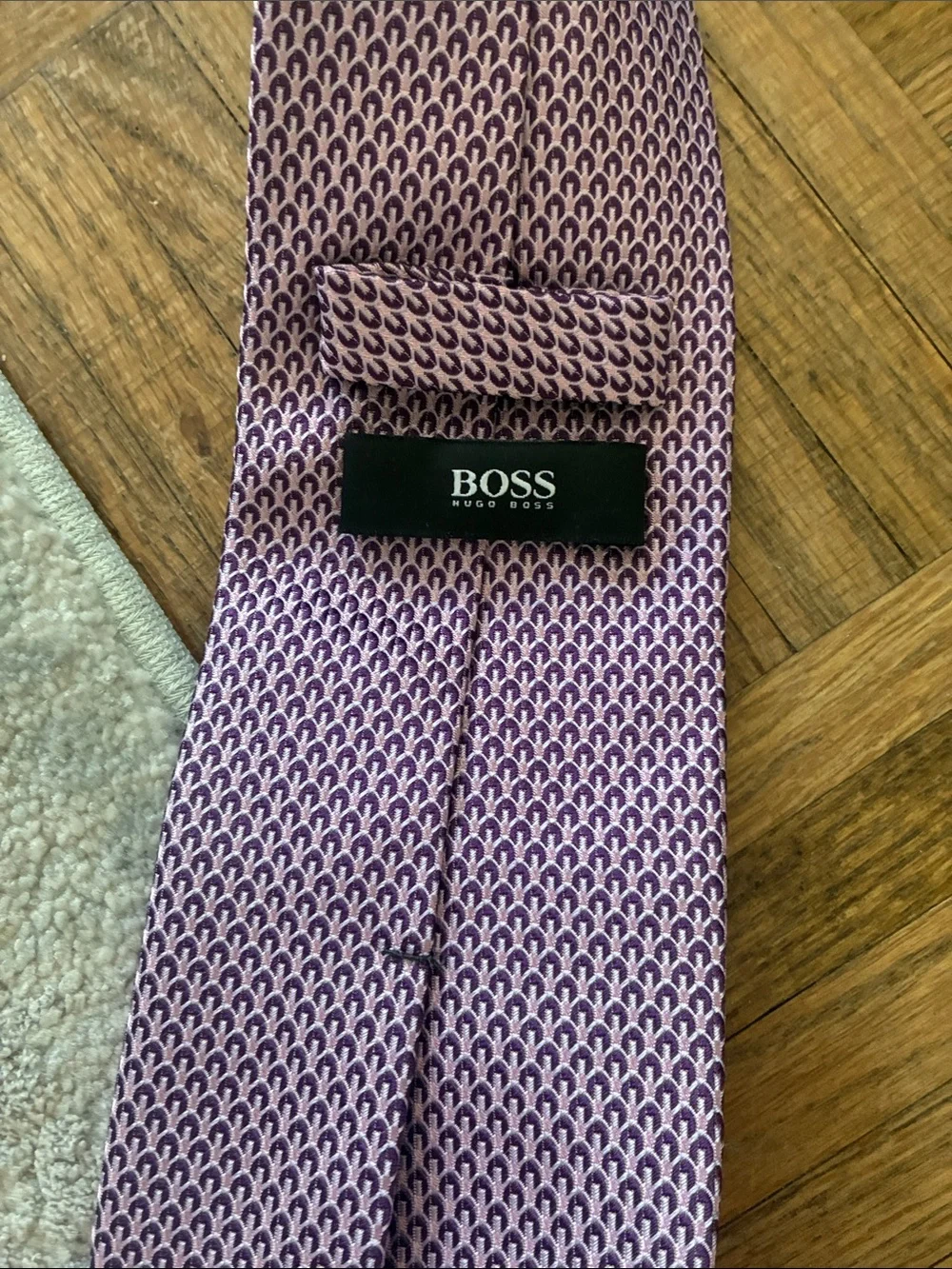 Boss Purple and Pink Patterned Men's Tie